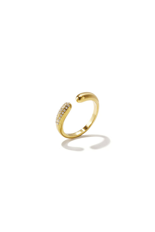 Anelli minimalisti in acciaio inossidabile placcato oro 14 carati, modello cerchio, casual, per tutti i giorni, della serie Simple, gioielli da donna.