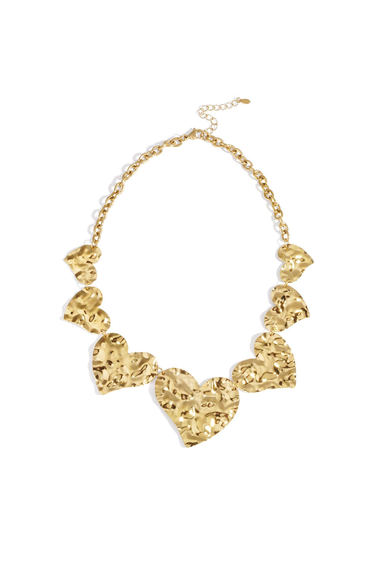 Collane a catena in acciaio inossidabile con cuore, serie casual e semplice, gioielli da donna