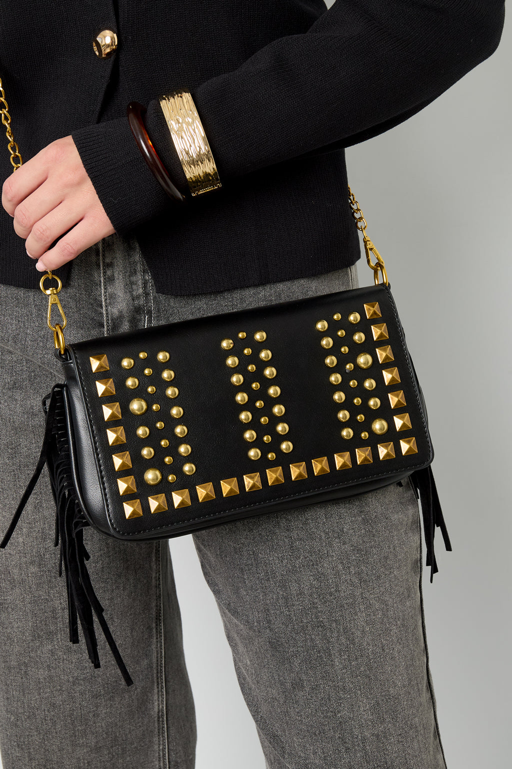 Borse a tracolla geometriche punk PU accessori quotidiani