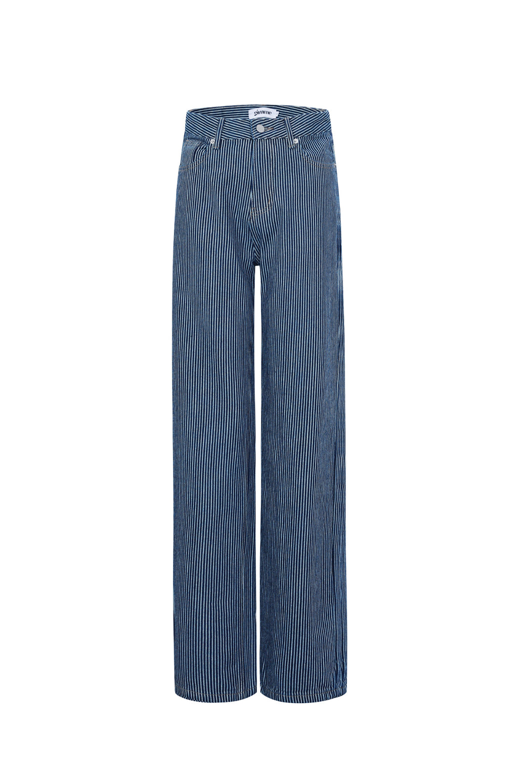 Cotone Tessuto Pantaloni Dritti Donna Casual Righe