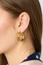 Orecchini a cerchio in acciaio inossidabile, casual, semplici, da donna, stile quotidiano