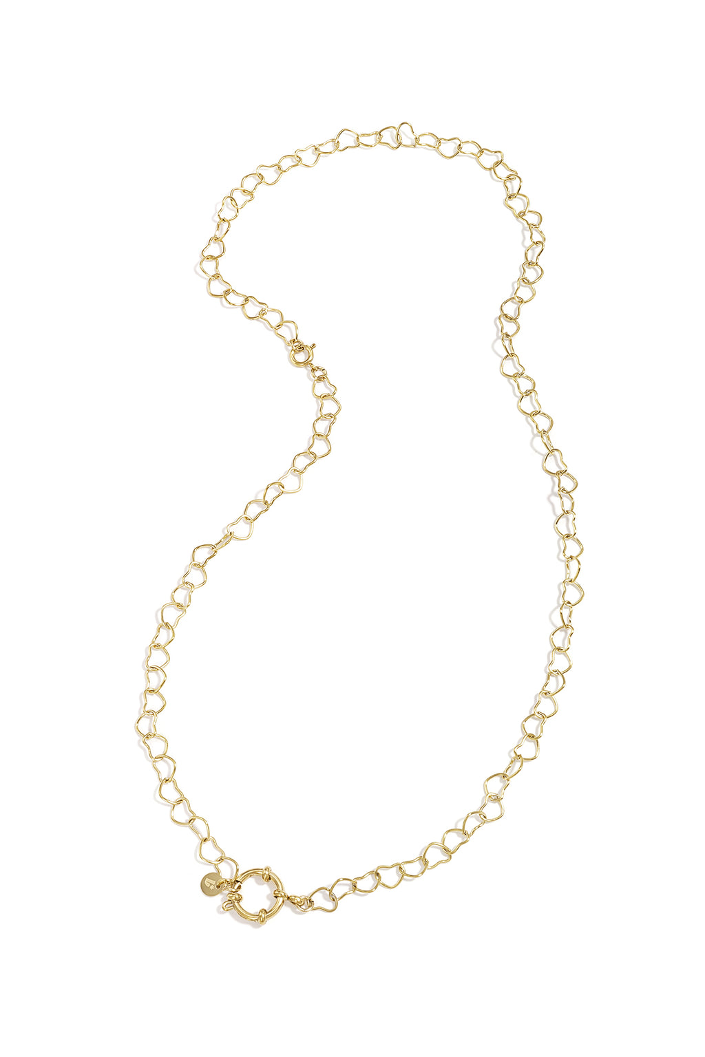 Collana/bracciale 2 in 1 con maglie a forma di cuore