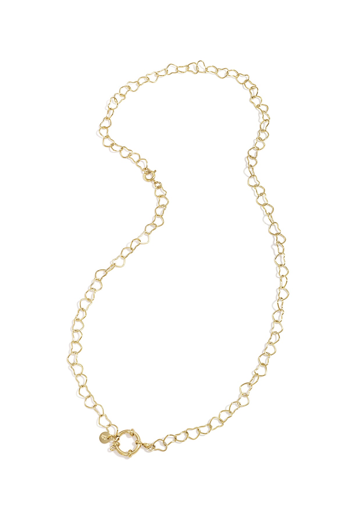 Collana/bracciale 2 in 1 con maglie a forma di cuore
