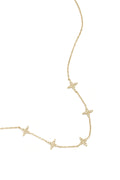 Collana con motivo a trifoglio e trifogli intarsiati