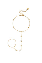 Collana da polso con perline e pietre rettangolari