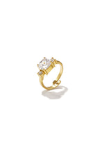 Anello di tendenza regolabile con pietre di zirconi cubici