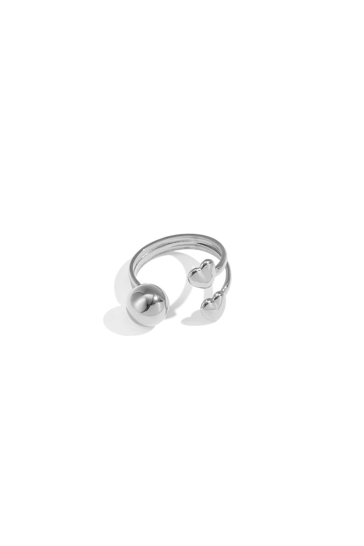 Anelli minimalisti in acciaio inossidabile a forma di cuore, casual, quotidiani, semplici, gioielli da donna