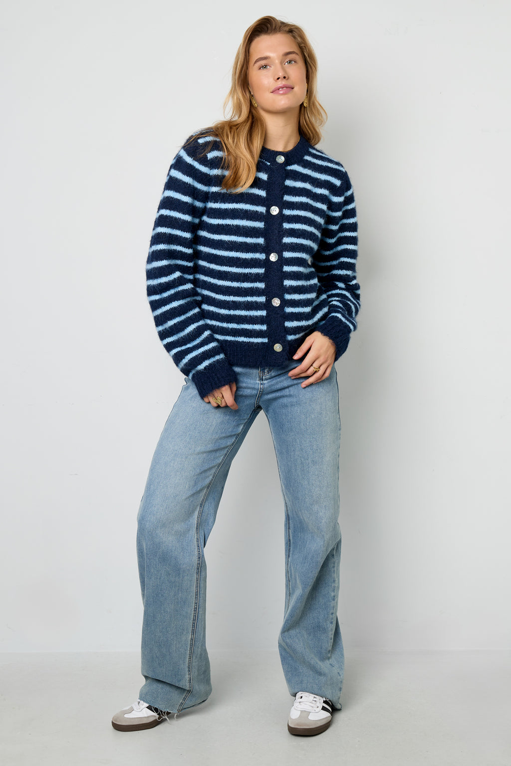 Cardigan a righe