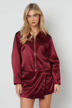 Tessuto Fibra di Poliestere Giacca Donna Casual Autunno/Inverno Colore Puro
