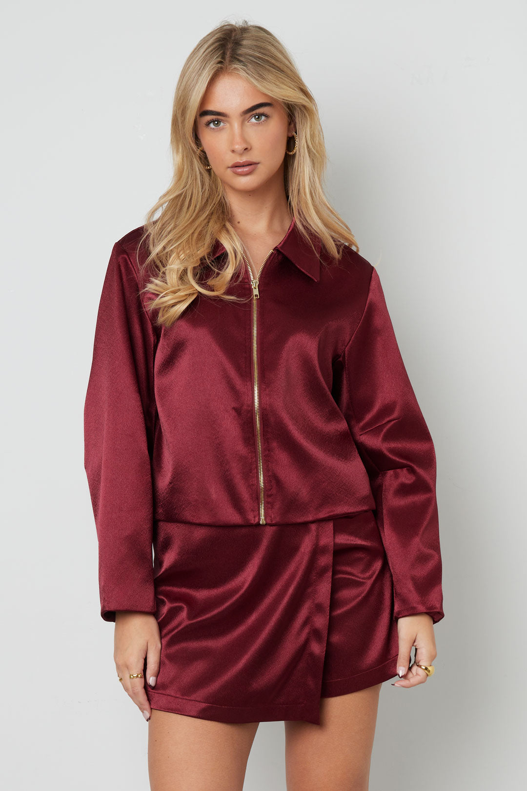 Tessuto Fibra di Poliestere Giacca Donna Casual Autunno/Inverno Colore Puro