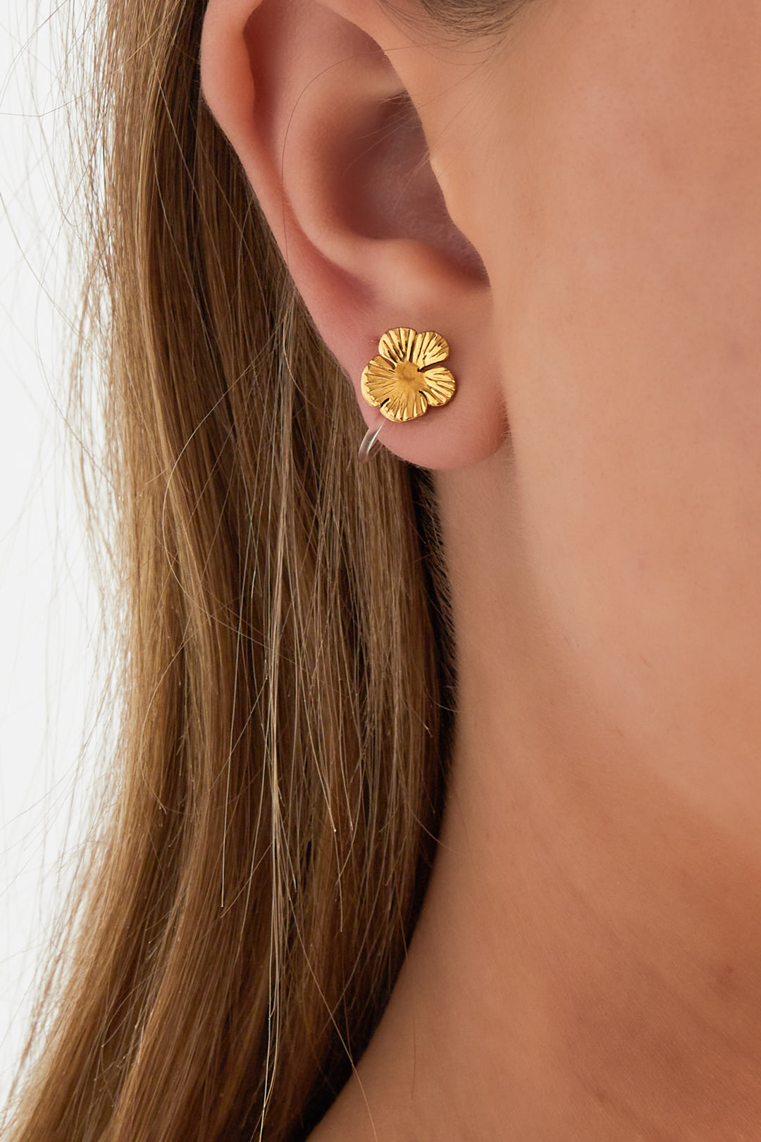 Orecchini a clip con fiori
