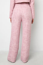 Tessuto Fibra di Poliestere Pantaloni Dritti Donna Eleganti a quadri Autunno/Inverno
