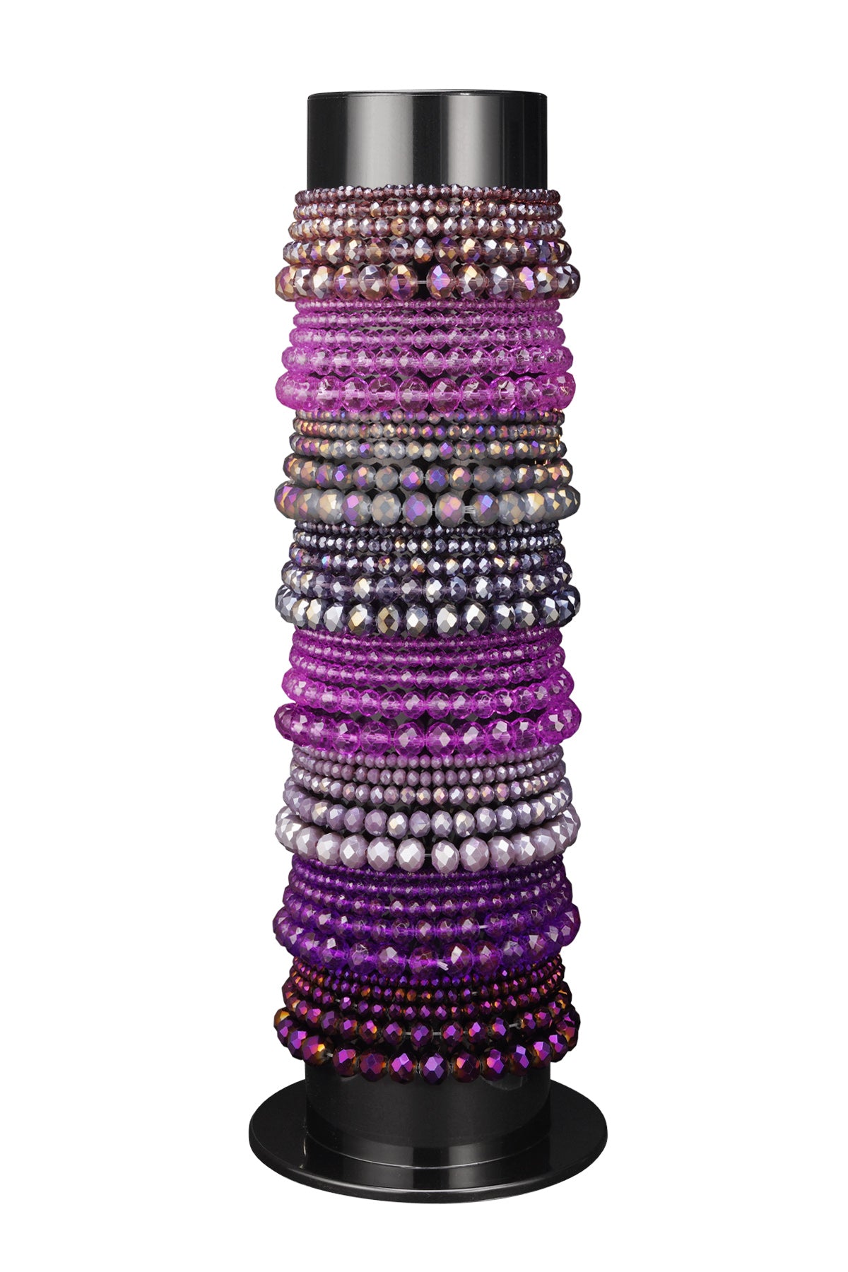 Set di braccialetti di cristallo con perline stile casual semplice per tutti i giorni gioielli da donna