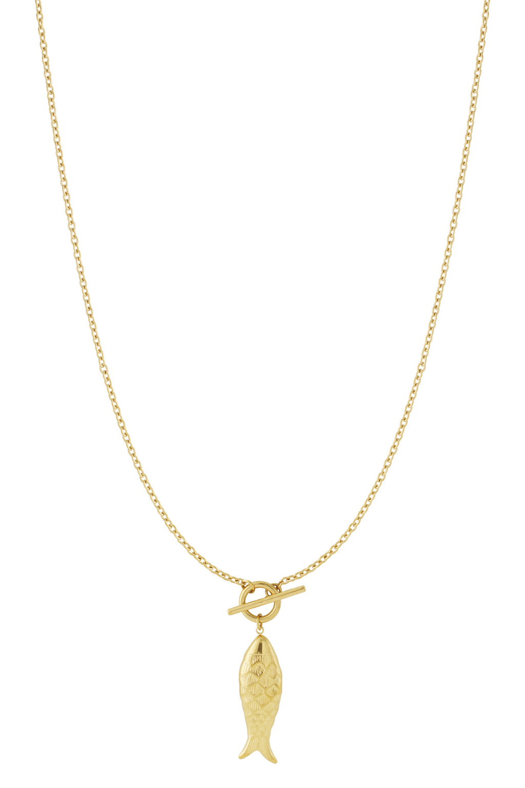 Collana lunga a forma di pesce