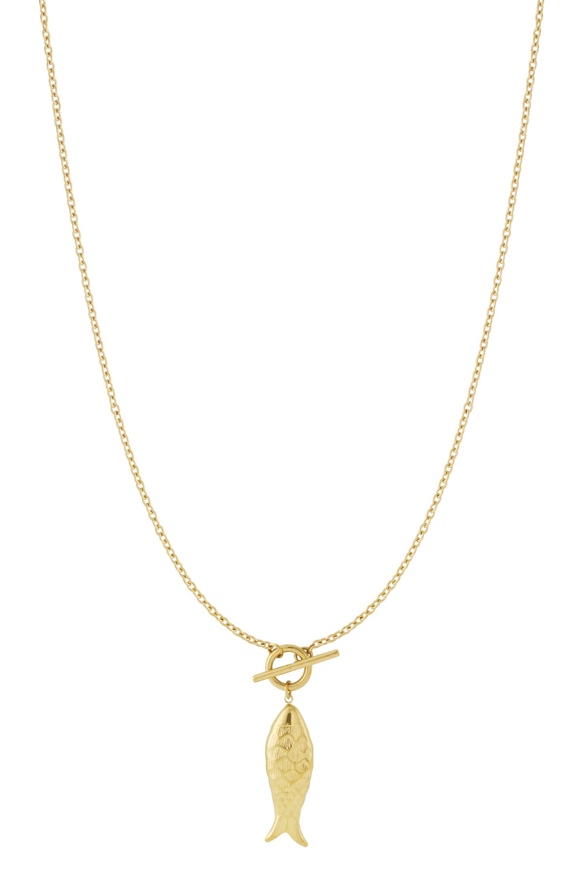 Collana lunga a forma di pesce