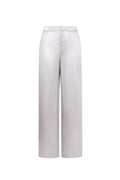 Tessuto Fibra di Poliestere Pantaloni Dritti Donna Stile Casual Colore Puro Autunno/Inverno