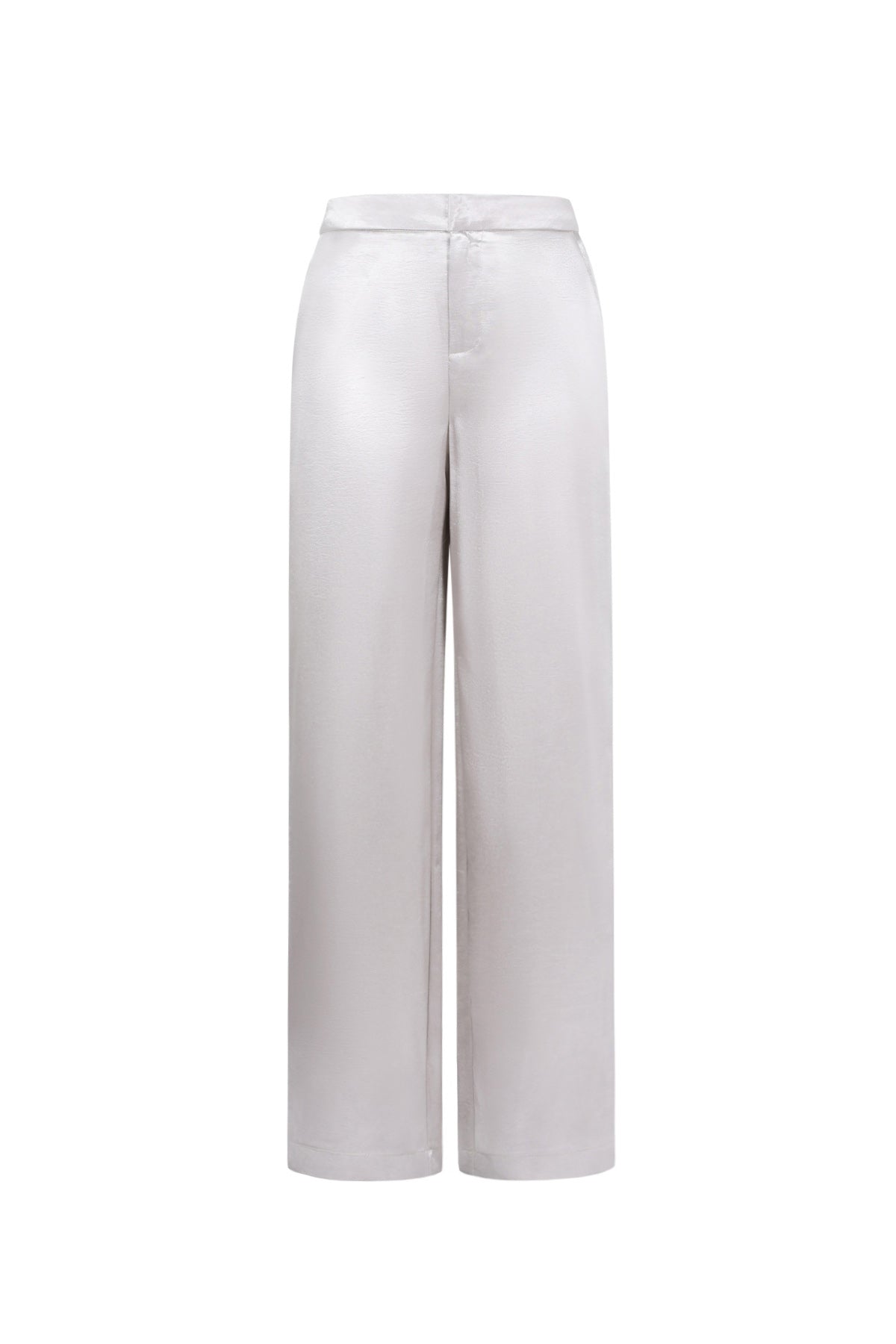 Tessuto Fibra di Poliestere Pantaloni Dritti Donna Stile Casual Colore Puro Autunno/Inverno