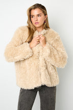 Tessuto Fibra di Poliestere Giacca Donna Elegante Colore Puro Autunno/Inverno
