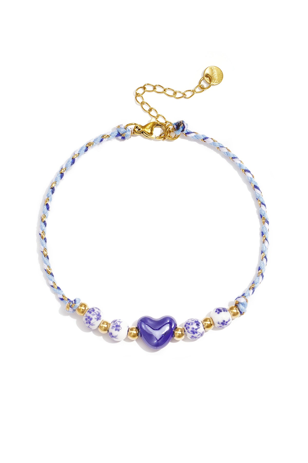 Cavigliere a corda con cuore, casual, quotidiane, romantiche, della serie Gioielli da donna