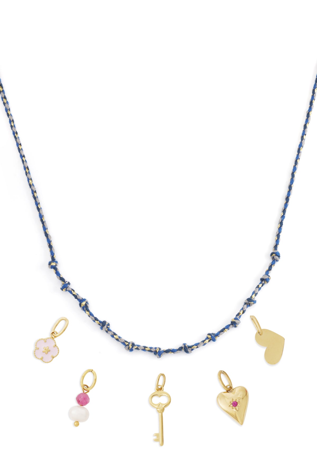 Collana a spirale in cotone fai da te