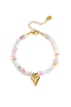Braccialetti con perline di pietra, serie "Vacanze quotidiane romantiche", gioielli da donna.