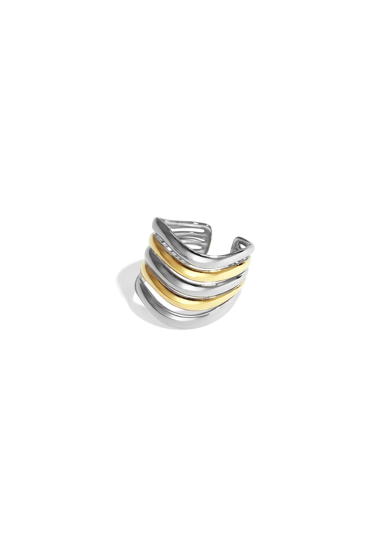 Anello multistrato bicolore