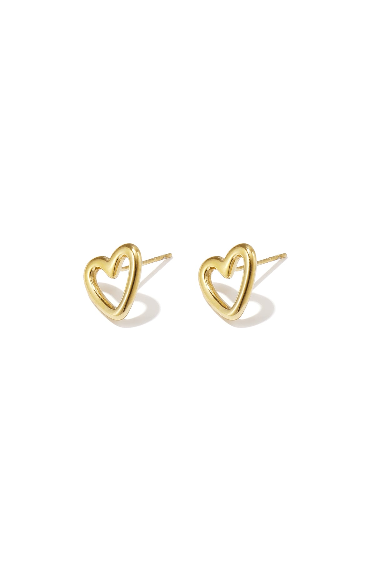 Orecchini a perno in acciaio inossidabile a forma di cuore, semplici, della serie Daily Simple, gioielli da donna.