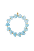 Bracciale elastico con perline a forma di cuore