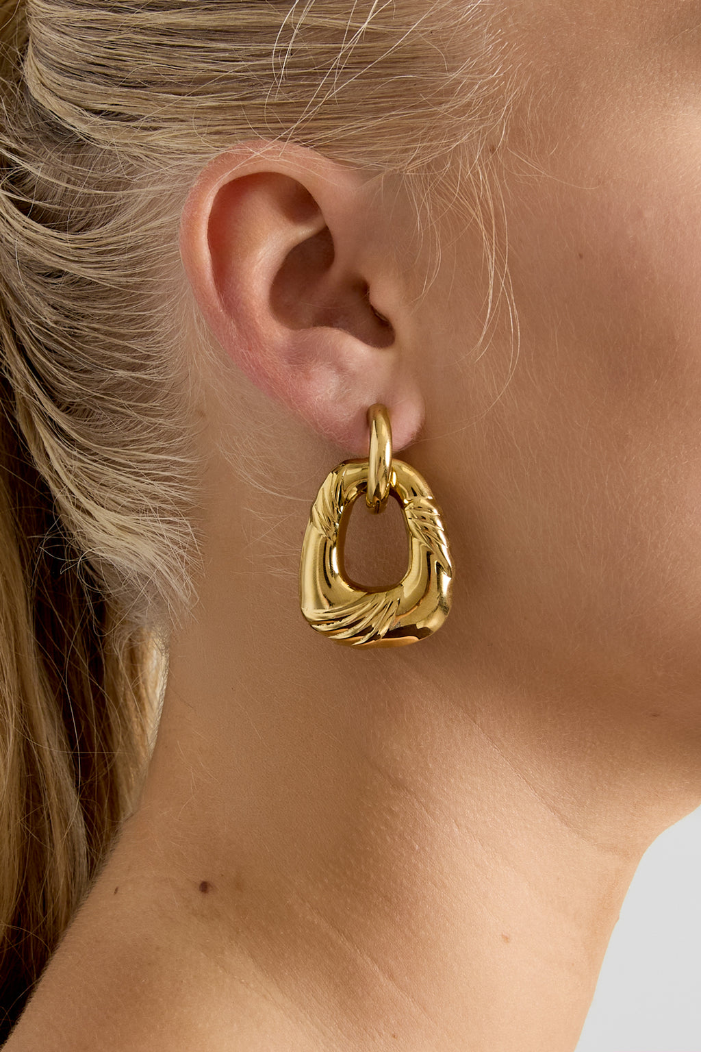 Orecchini pendenti in acciaio inossidabile, forma irregolare, casual, semplici, serie da donna.