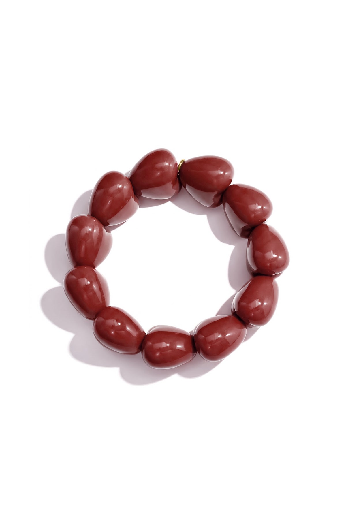 Braccialetto a forma di cuore grande con 11 perline