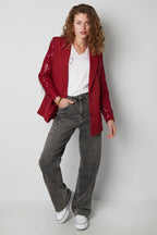 Giacca Donna In Poliestere Con Design Maniche A Frange