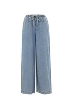 Cotone Tessuto Pantaloni Larghi Donna Stile Sportivo Colore Puro