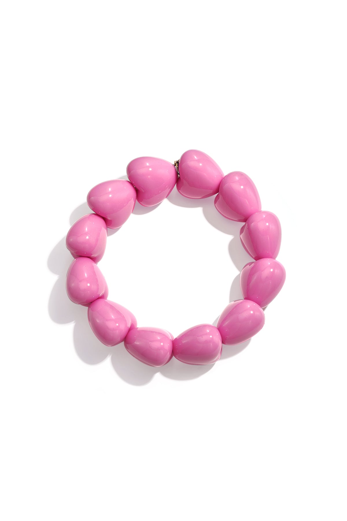 Braccialetto con perline a forma di cuore grosse