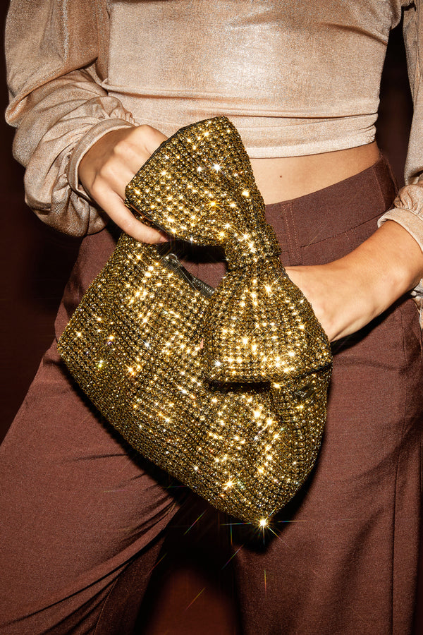 Borse a mano con fiocco e nodo, eleganti accessori per feste/raduni in poliestere