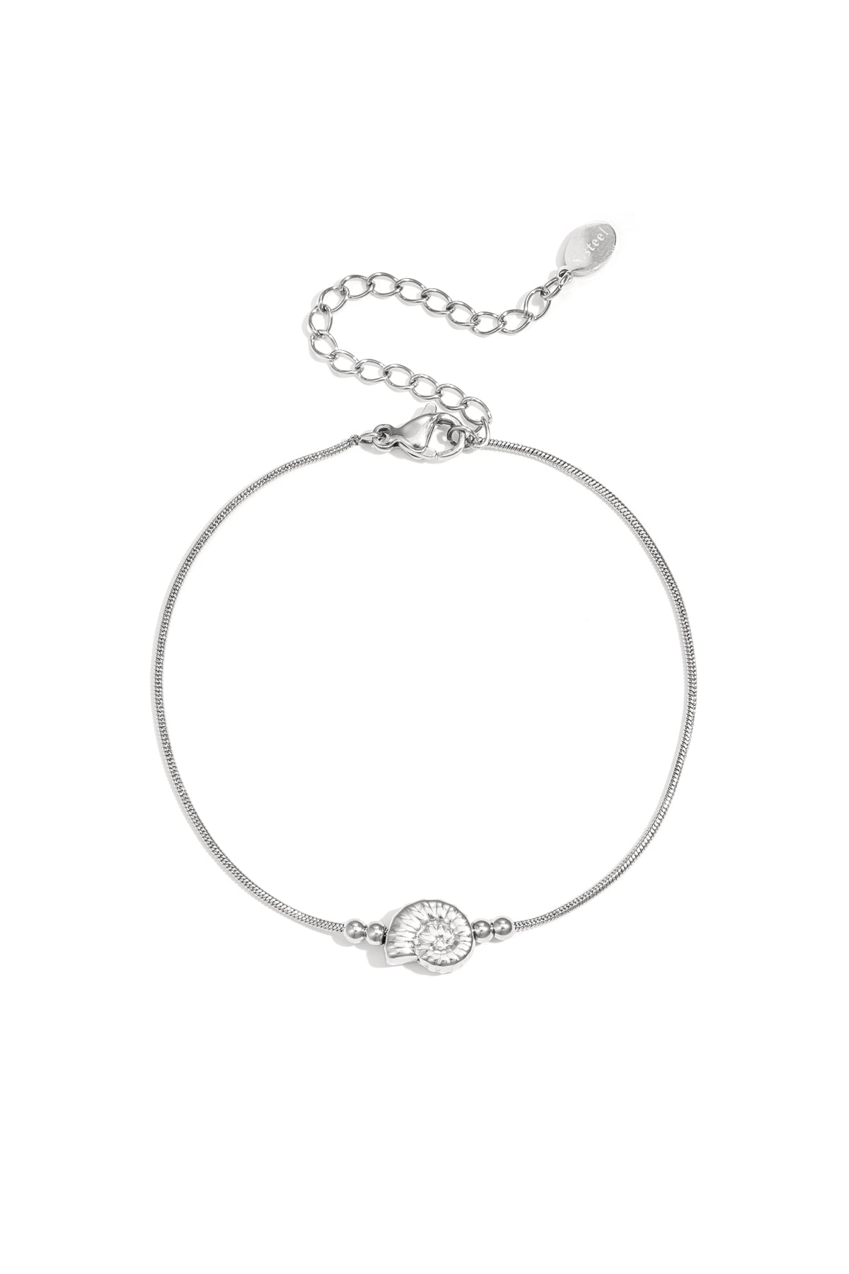 Bracciale minimalista con conchiglia a spirale