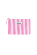 Borsa da toilette piatta a righe sottili