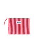Borsa da toilette piatta a righe sottili - Rosa rosso