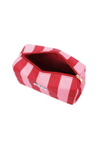 Beauty case a righe grandi - Rosa rosso