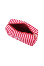Borsa per il trucco piccole strisce - Rosa rosso