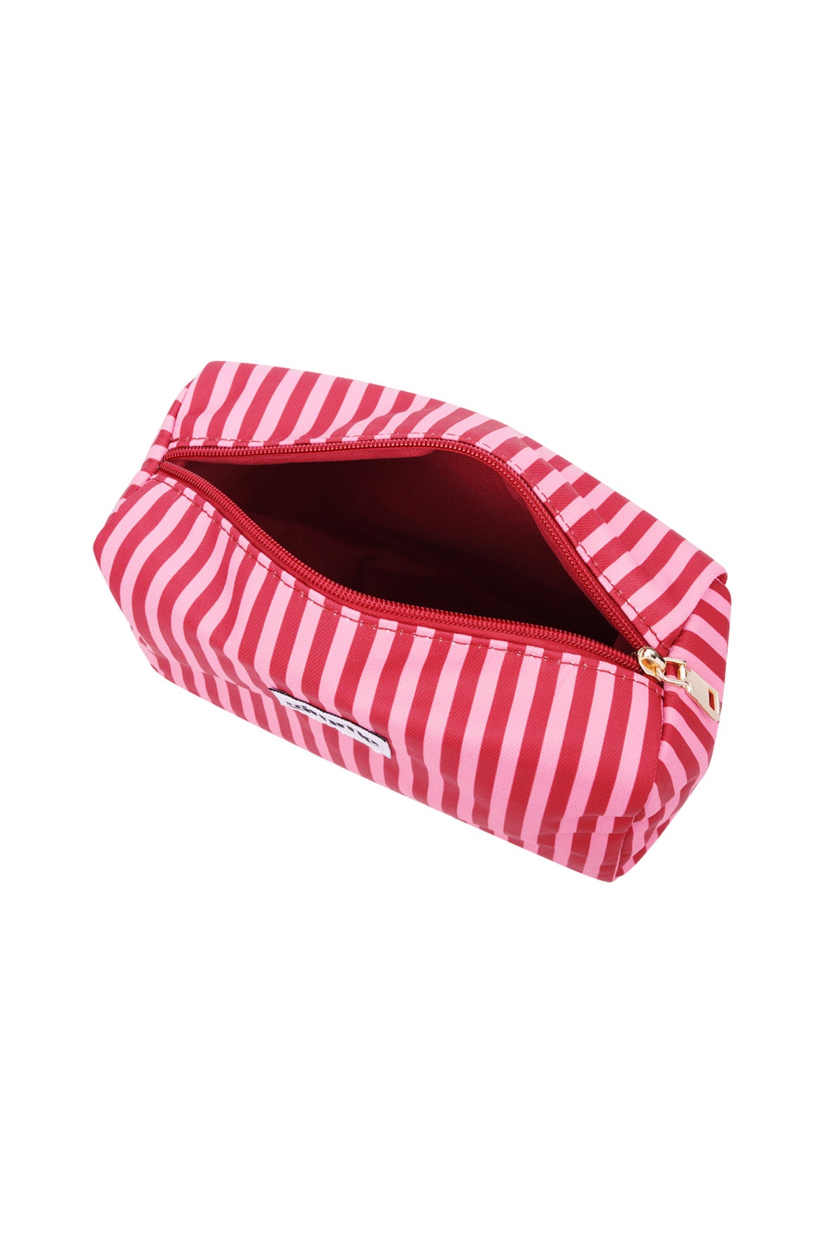 Borsa per il trucco piccole strisce - Rosa rosso