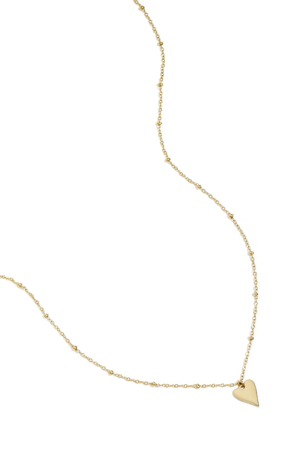 collana con palline e ciondolo a cuore