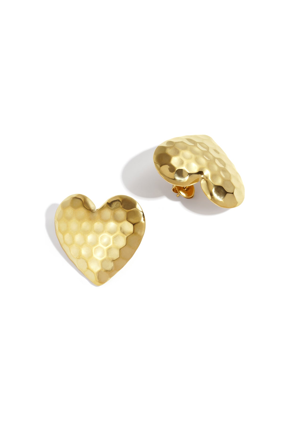 Orecchini a bottone in acciaio inossidabile a forma di cuore, casual, quotidiani, semplici, da donna