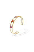 Bracciale con cuori di strass
