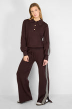 pantaloni in maglia a righe