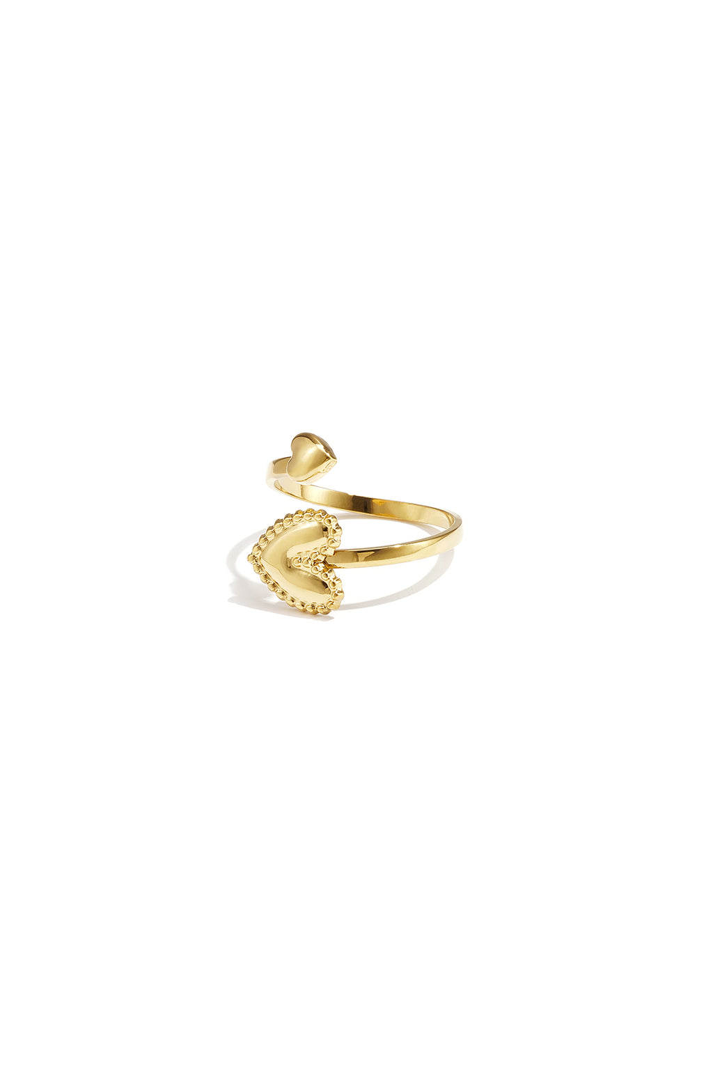 Anello con cuori regolabili
