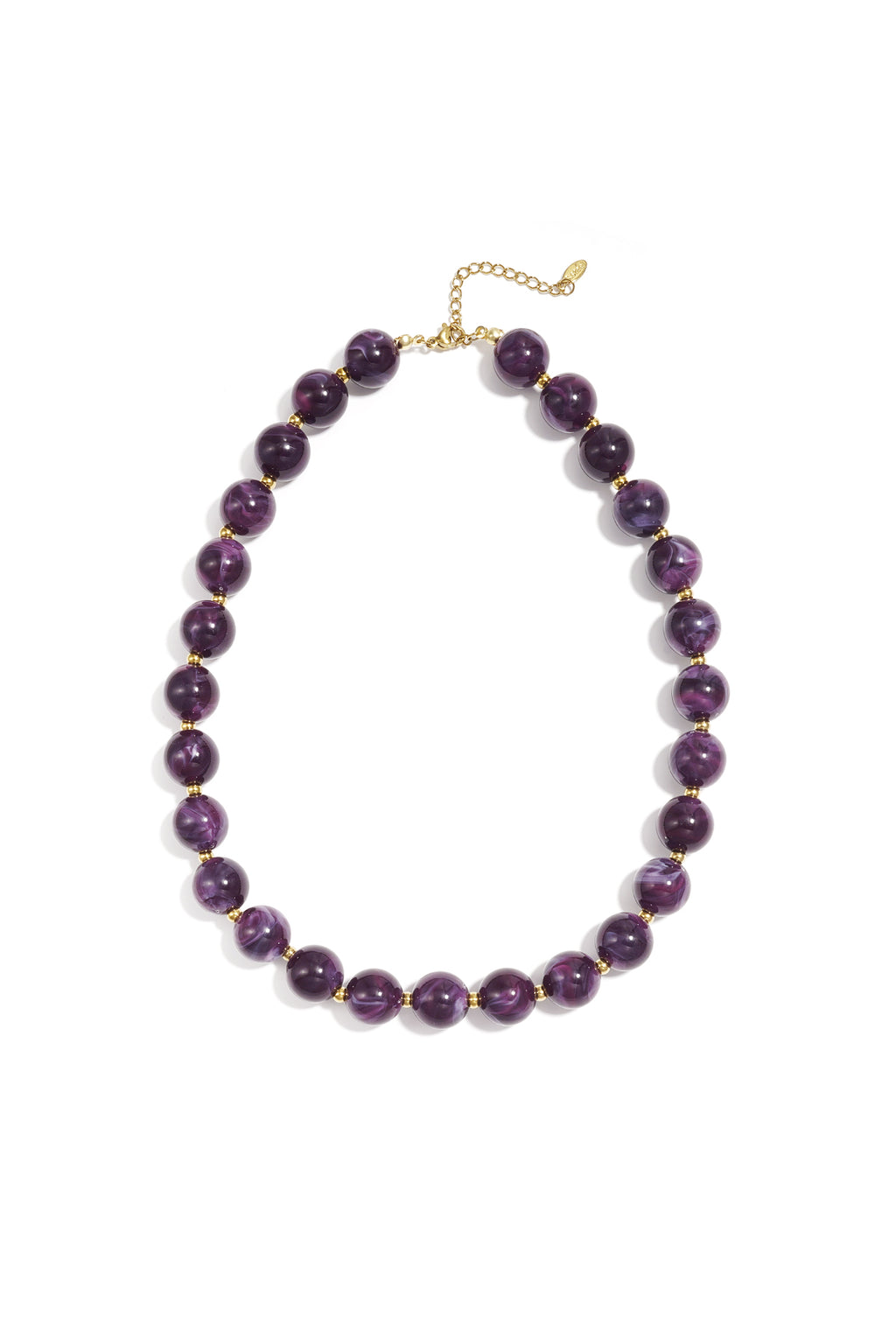 Collana di perline con perle dorate da 135 mm