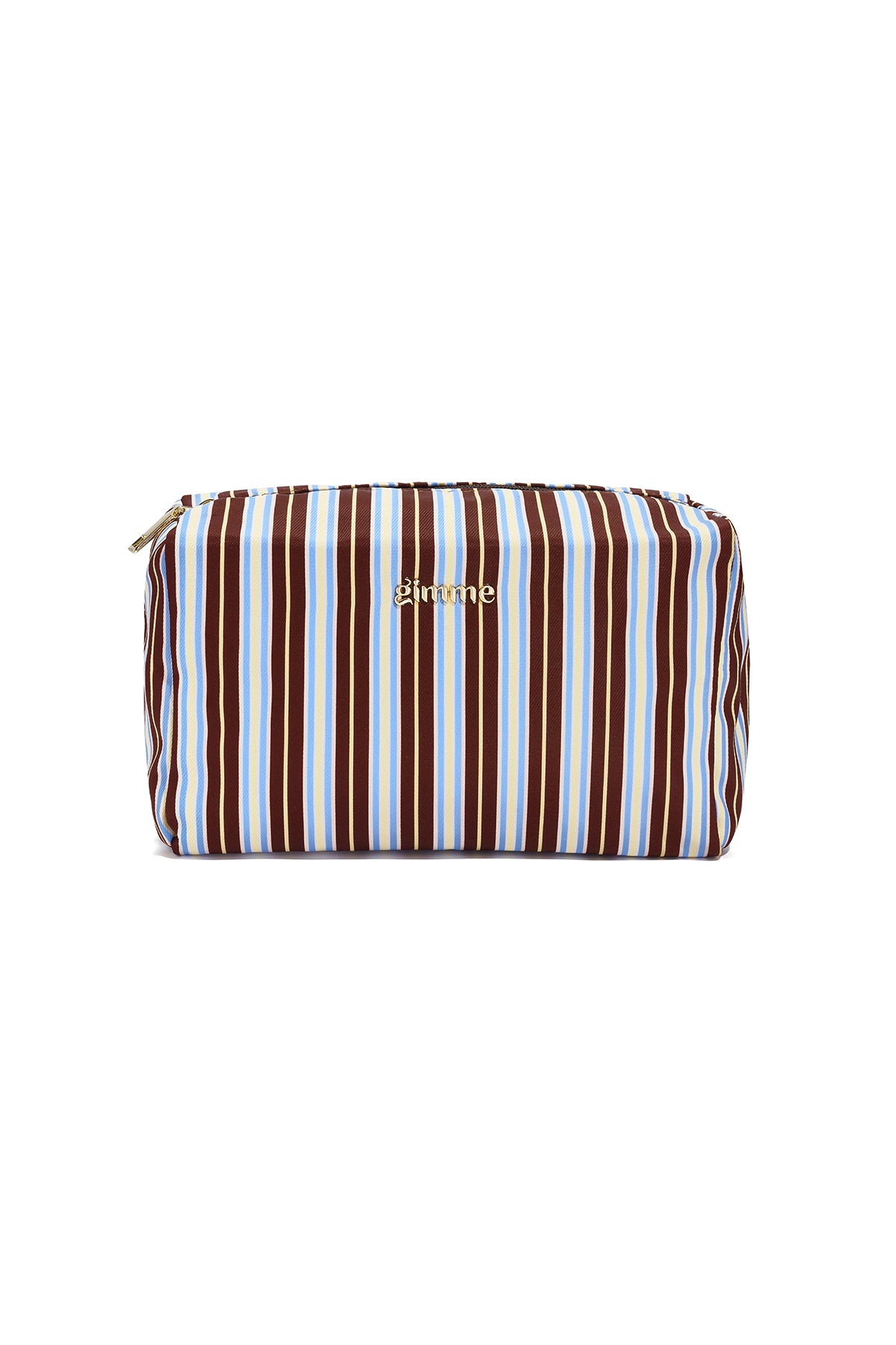 Pochette per il trucco a righe, semplici, in poliestere, accessori per tutti i giorni