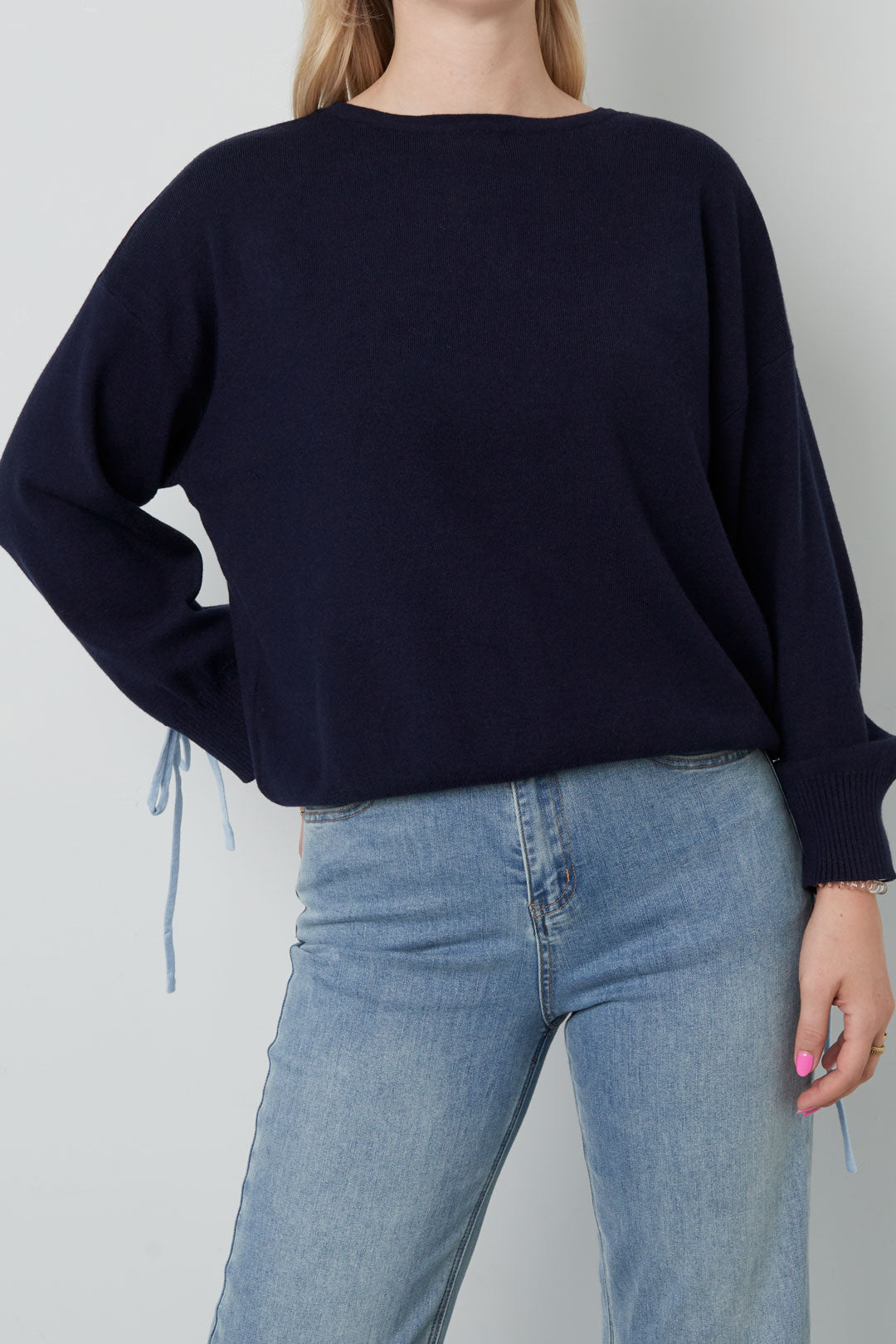 Maglione Donna in Viscosa Intrecciata Stile Casual Contrasto di Colori