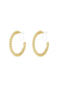 Orecchini a clip a cerchio con raggi di sole