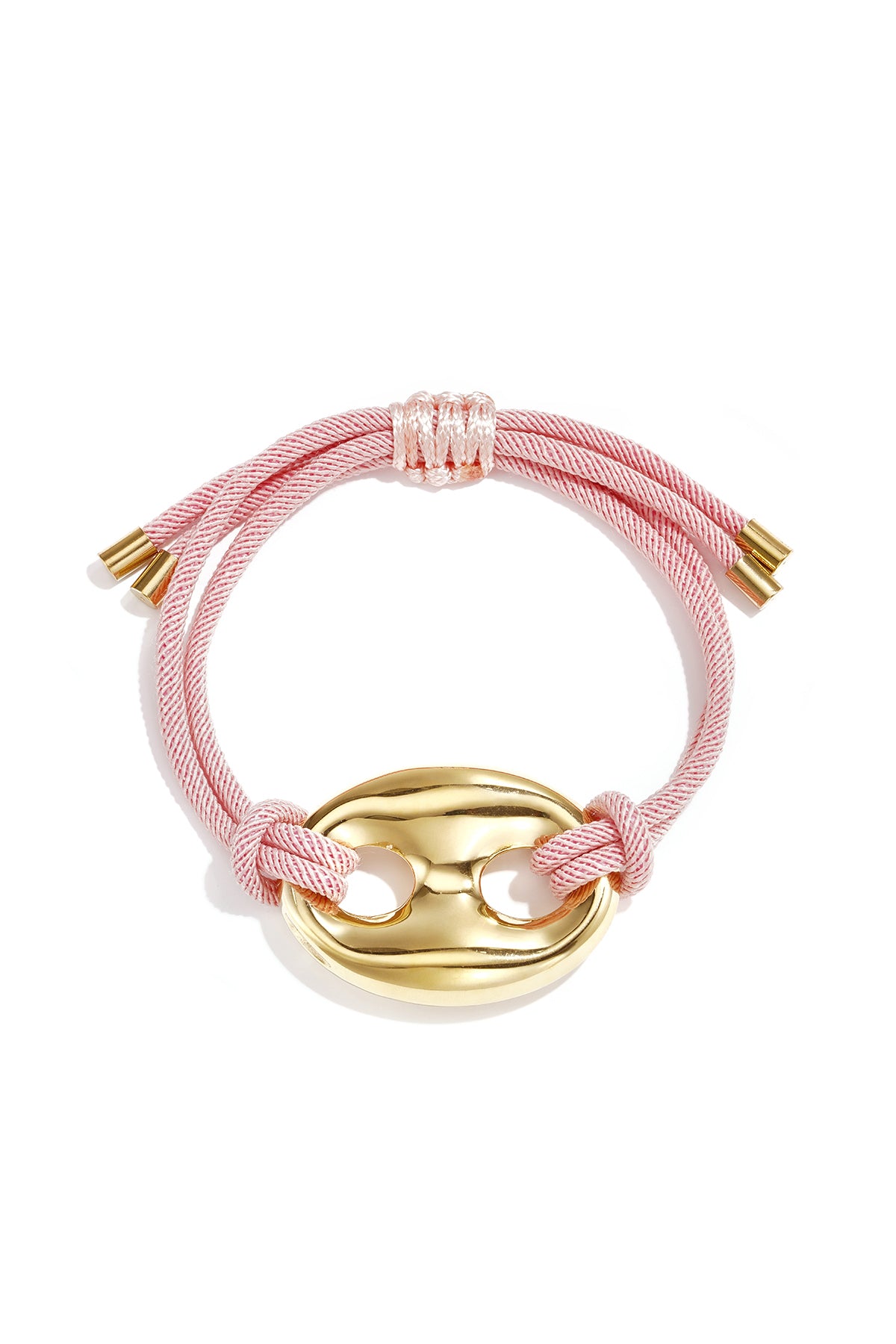 Bracciale in cordino di raso con dettaglio a bottone